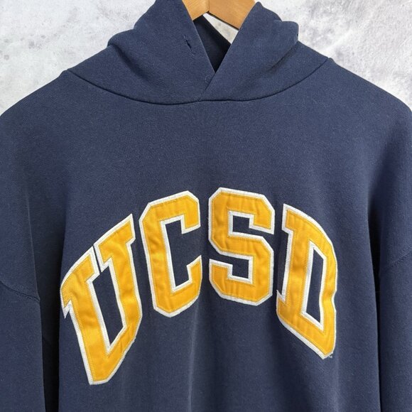 Vintage UCSD San Diego Russell Athletic Hoodie Sweatshirt Men’s XL 24.5x25.5 - Picture 1 of 7